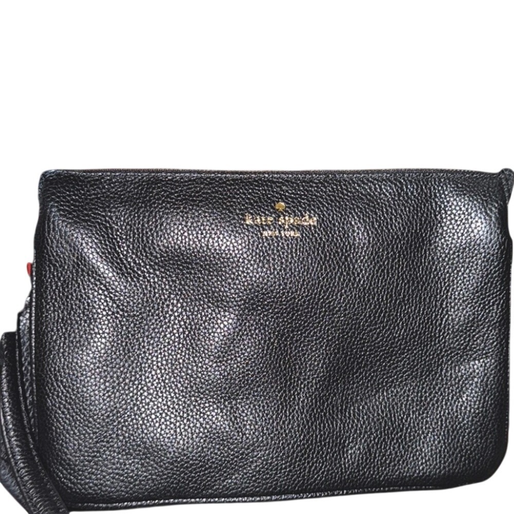 Kate Spade New York Black Crossbody Bag Larchmont Avenue Gold Accents